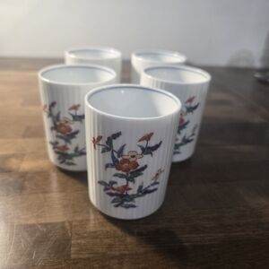 Arita ware, Yaemon kiln, set of 5 teacups, sake cups, Japanese tea Vintage